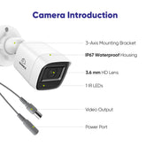 1080p 16 Channel 12 Camera Outdoor Wired Security System, Smart Motion Detection, 100 ft Infrared Night Vision, IP67 Weatherproof